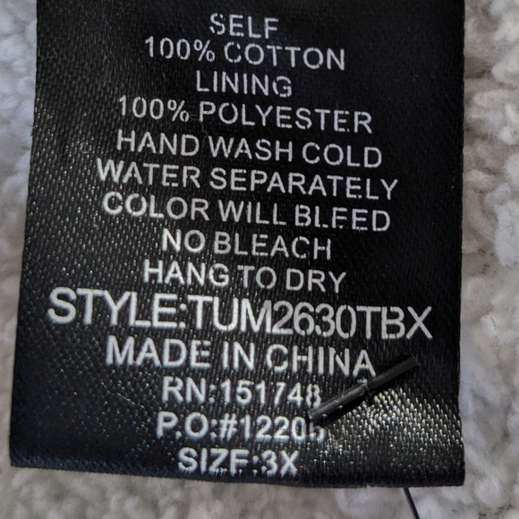 Oversized Boyfriend flannel "shacket" fleece lined XL - Picture 10 of 10